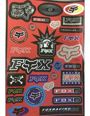 Planche de Stickers Fox Racing Planche de Stickers Fox Racing