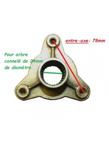 Support de moyeu de roue support de moyeu d'essieu arrière de roue de moto 4 trous de goujon 23 dents de remplacement pour VTT Quad Dirt Bike 150cc 200cc 