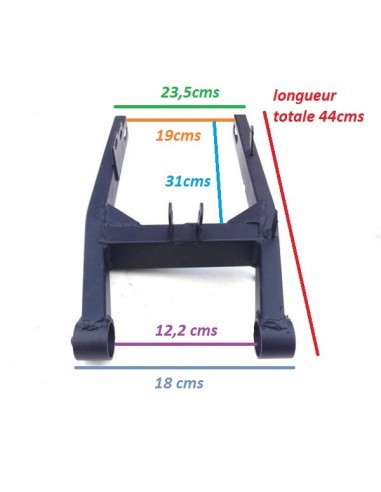 Bras oscillant pour roue 10/12 pouces...
