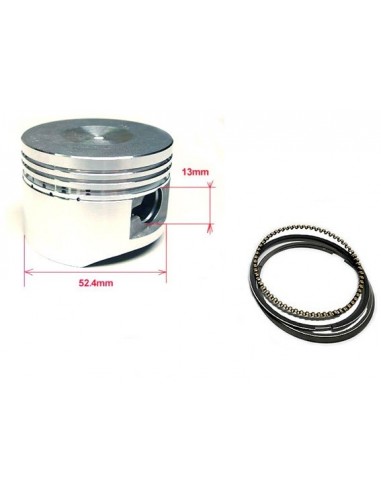 Kit piston 52,4 mm 107cc 110cc 125cc... Kit piston 52,4 mm 107cc 110cc 125cc...