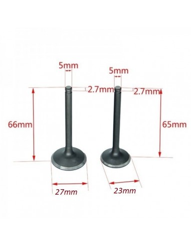Lot de 2 soupapes 23 / 27 mm Lot de 2 soupapes 23 / 27 mm