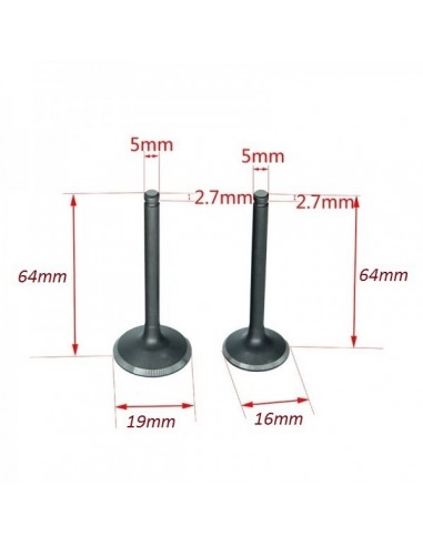 Kit soupapes complet 16 / 19 mm
