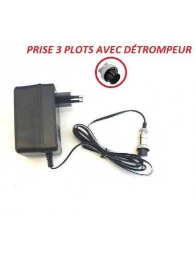 Chargeur 12V Batterie Pocket Mini Quad enfant ATV 3 plots détrompeur