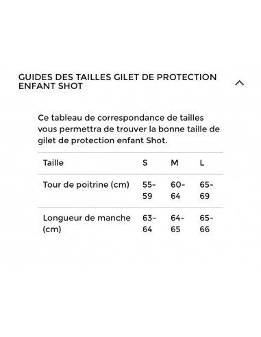 Gilet de protection cross enfant SHOT...