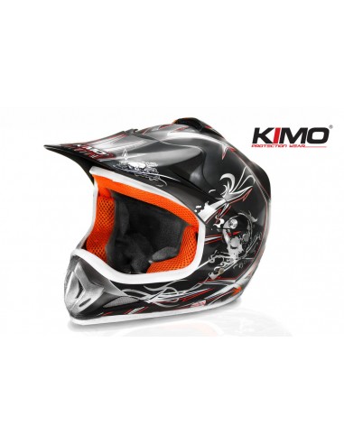 Casque Cross enfant NOIR - KIMO pour Moto et Quad Helmet ATV