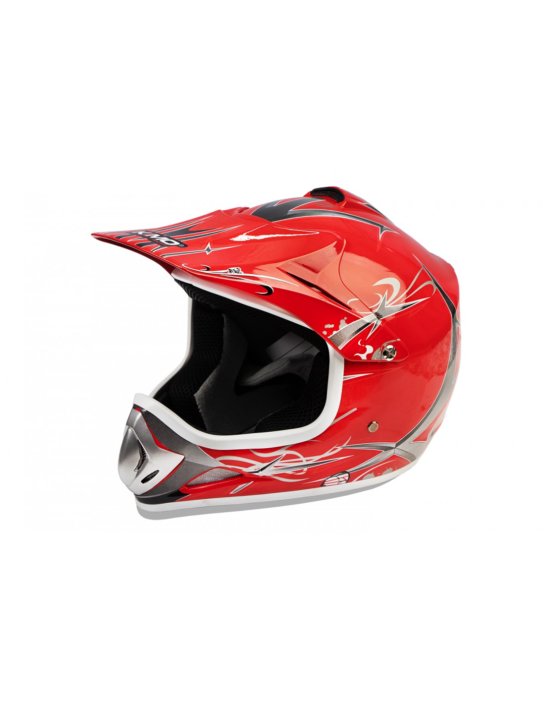 Casque Cross enfant ROUGE - KIMO pour Moto et Quad Helmet ATV