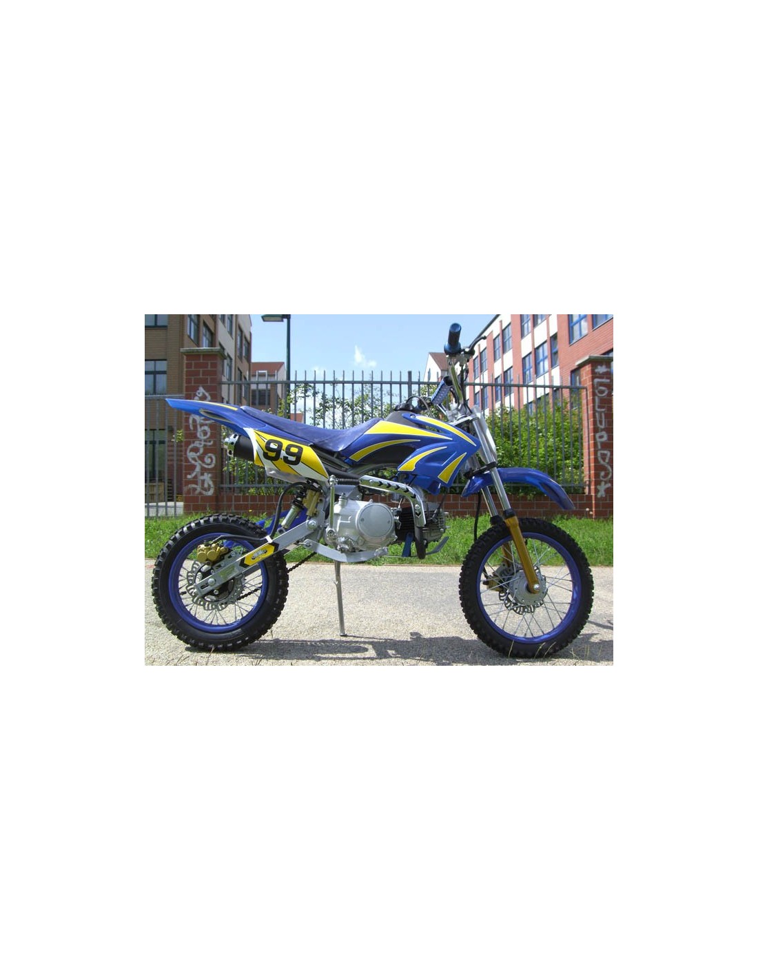 Dirt bike 125cc moto cross 125cc grand roue 14/17 neuf emballé avec facture  - Motos