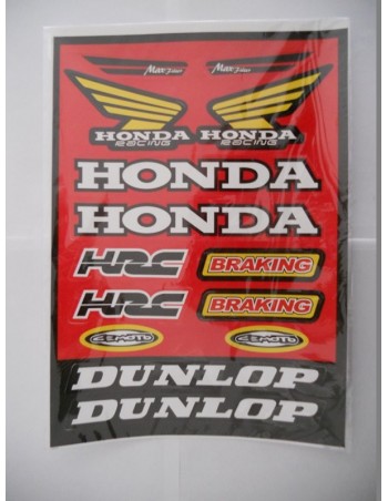 Planche de Stickers Honda...