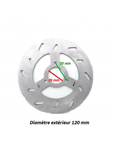Disque de frein AV / ARR 120mm Pocket... Disque de frein AV / ARR 120mm Pocket...