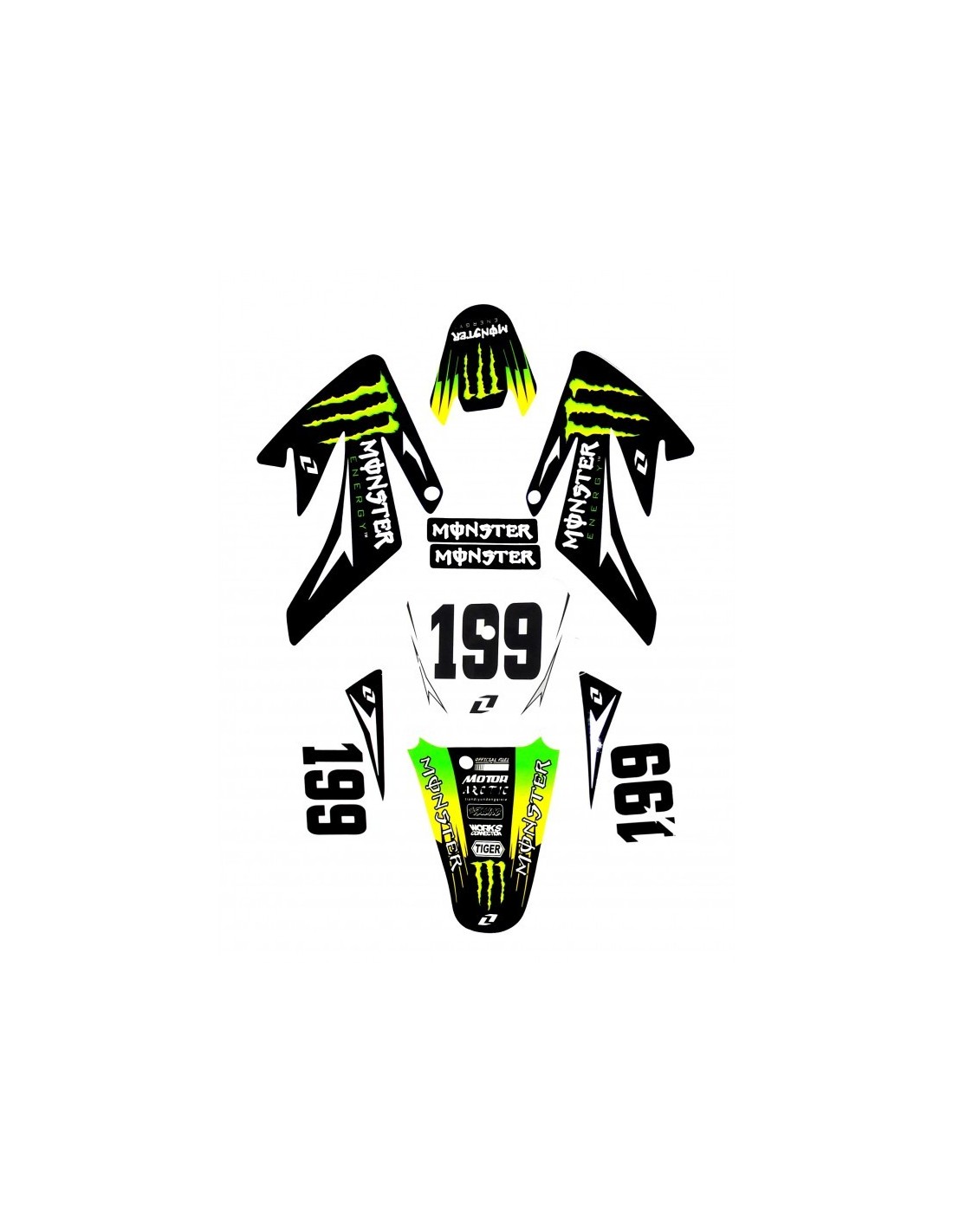 Planche de Stickers Monster Energy pour Dirt Bike, Pit Bike