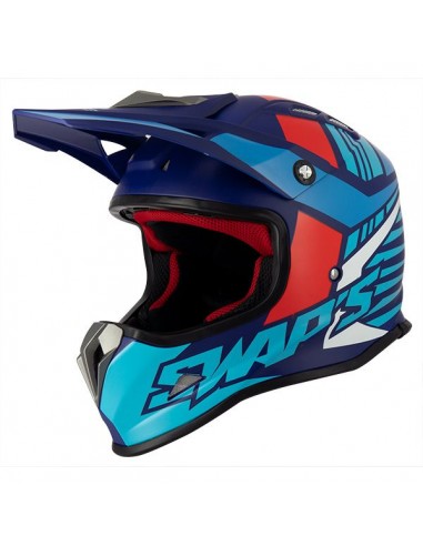 Casque Cross enfant SWAPS - Bleur Rouge Blanc Moto et Quad Helmet ATV