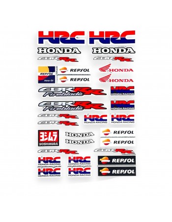 Planche de Stickers Honda...