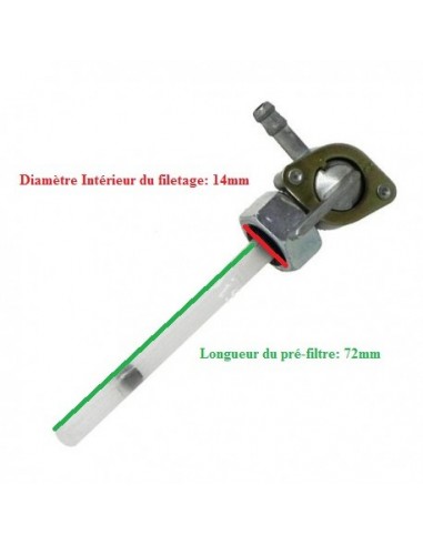 Robinet d'essence 2 vis pour Mini Moto, Pit Bike et Dirt Bike