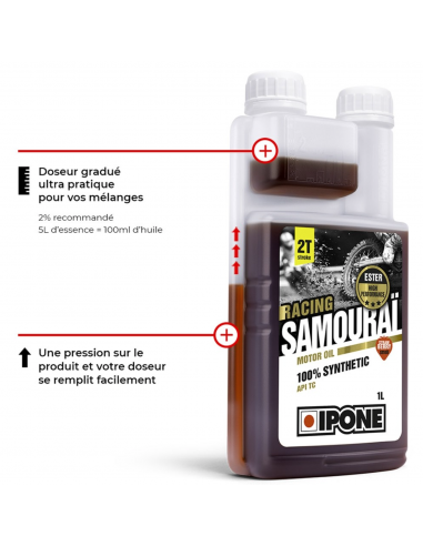 Huile 2T IPONE Samouraï (1L) -...