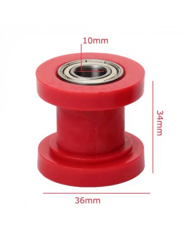 Roulette guide chaine 10mm Dirt Bike...