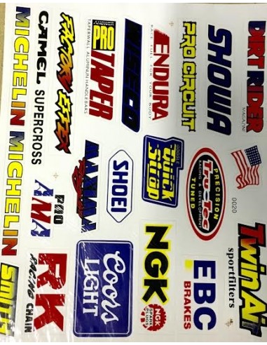 1 planche de stickers groupe hard rock kizz decoration auto moto