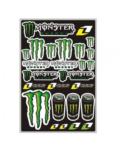 Planche de Stickers Monster Energy Moto / Quad / ATV / Dirt Bike (45 x 30  cms)